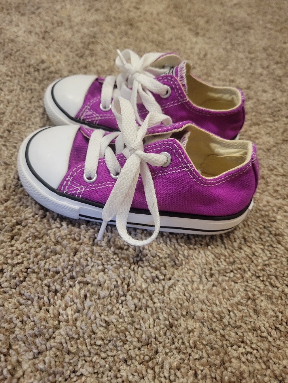 Converse Infant Sneakers Purple Size 7 Infant - Picture 3 of 6
